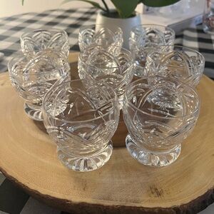 Vintage Elegant Crystal Glass Set for dessert Webb Corbett made in England .